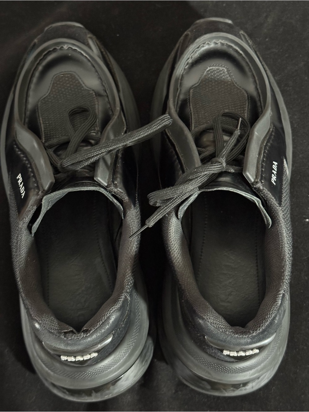 Prada Systeme Sneakers / Shoes marked size 7.5.
Unusual design